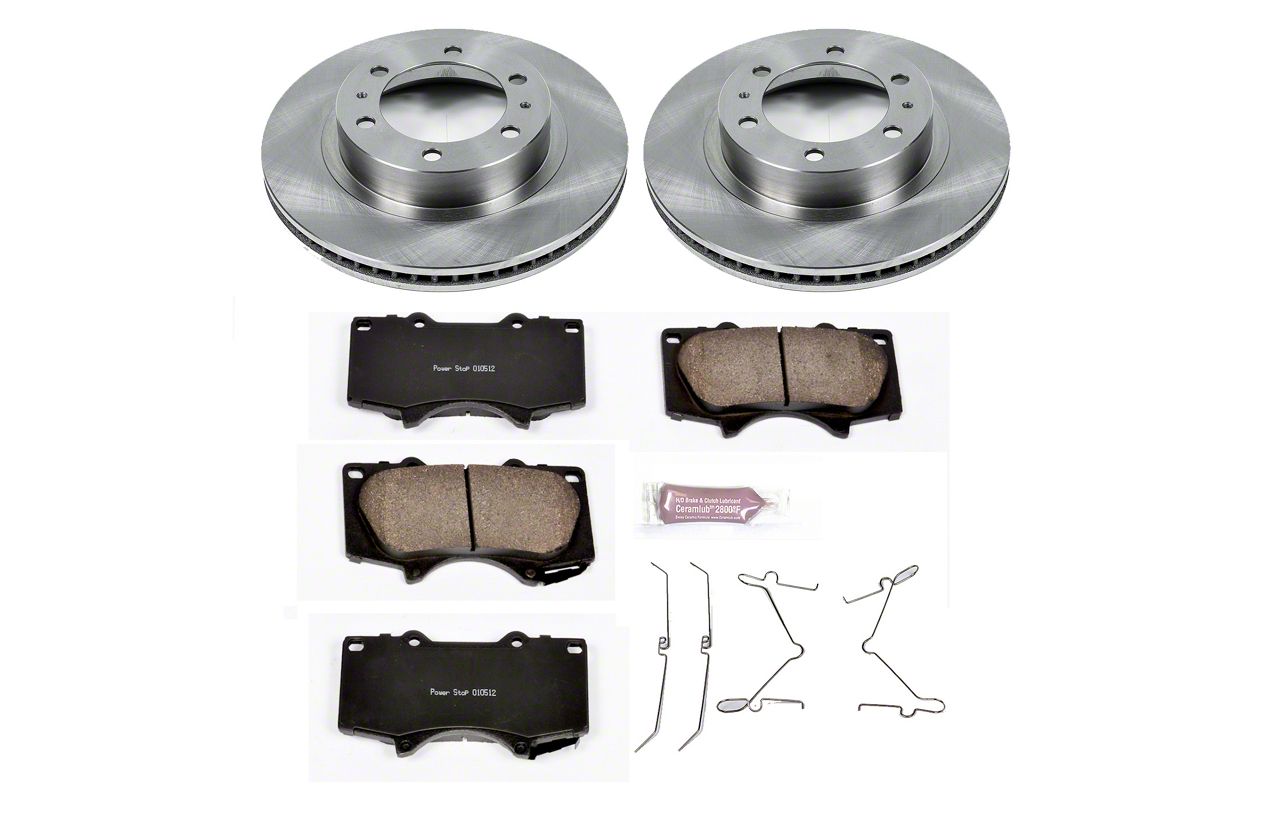 Set Front Disc Brake Rotors Ceramic Brake Pads for Toyota Tacoma 99-04 W/O VSC 